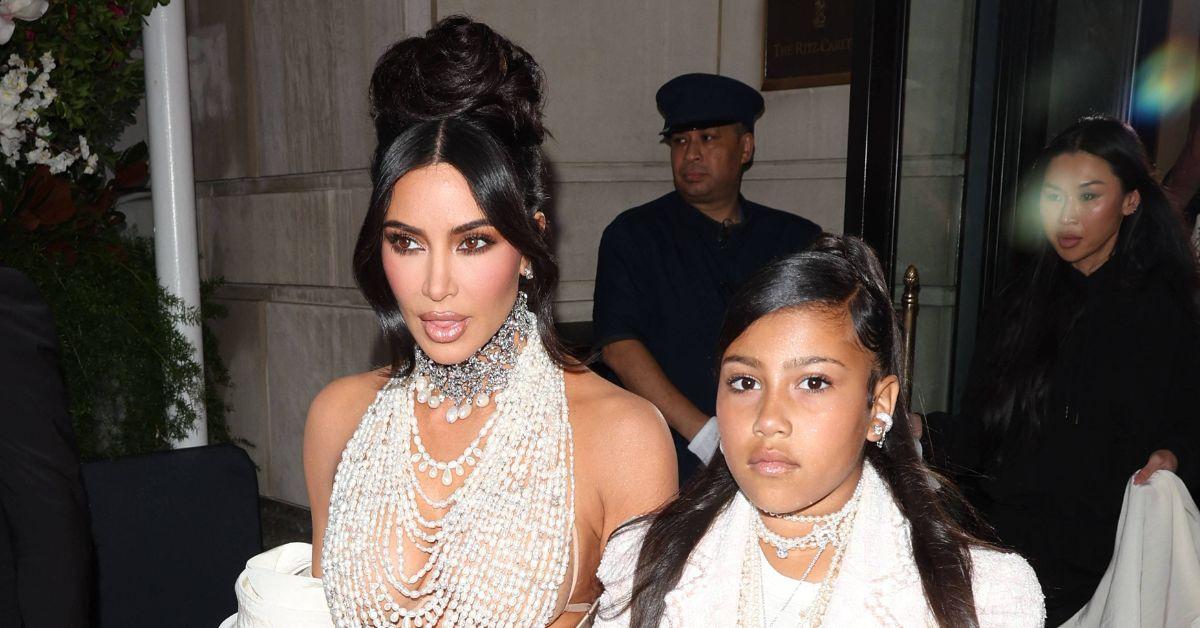 Kim Kardashian dresses adorable mini-me North West in matching dazzling  outfit for night out at daddy's gig
