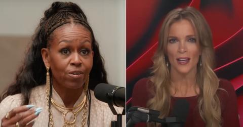 Photo of Michelle Obama; picture of Megyn Kelly.