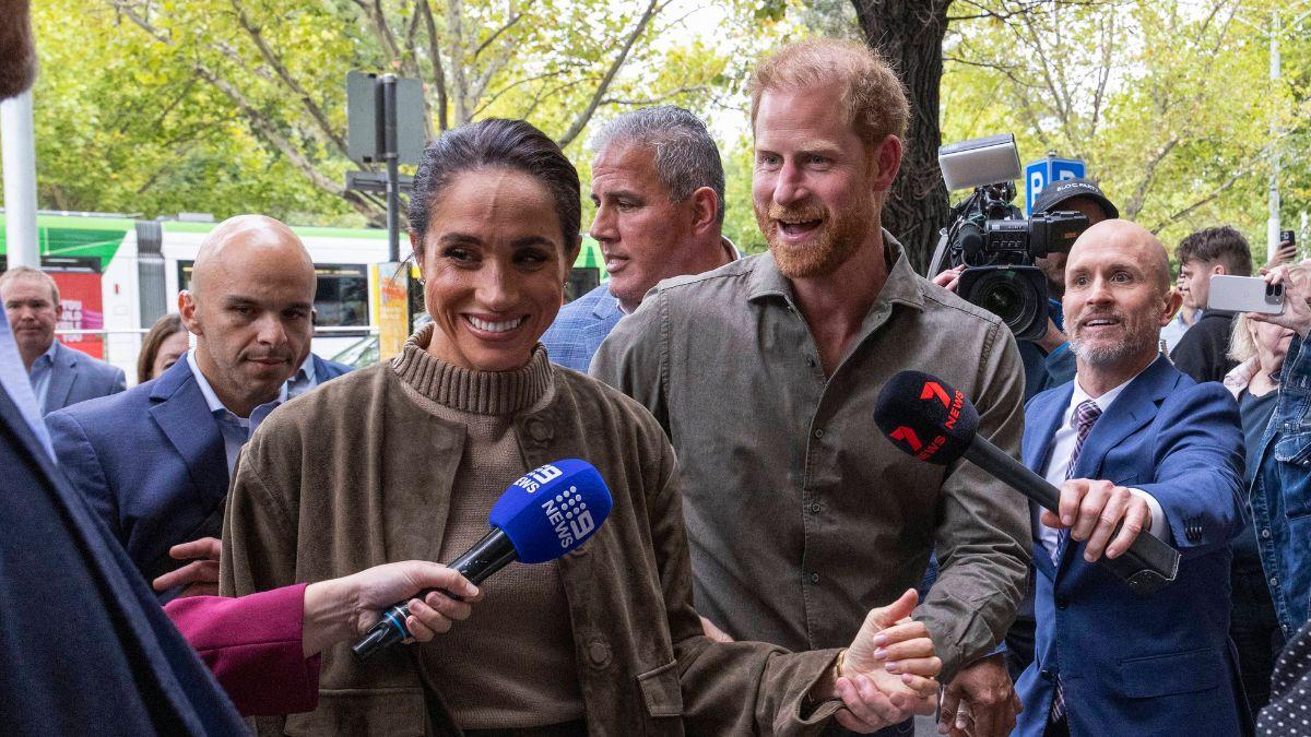 Photo of Prince Harry and Meghan Markle. 