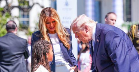 Photo of Donald Trump and Melania Trump.