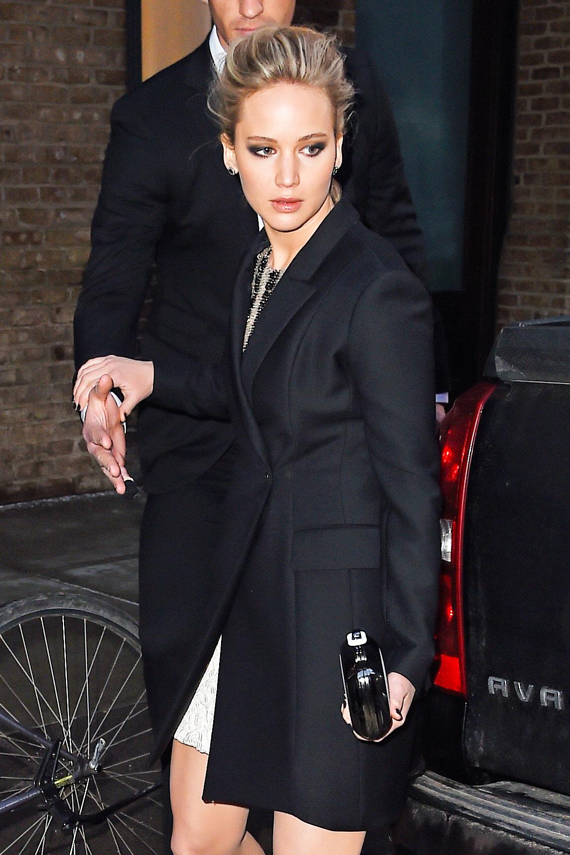 Jennifer Lawrence leaves her Hotel in New York City