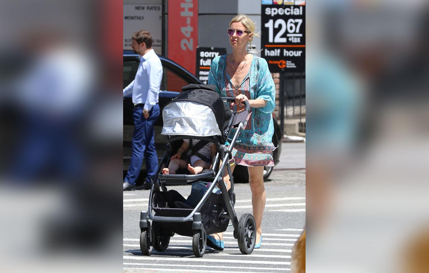 Nicky Hilton Rothschild takes Lily Grace on a stroll in Soho