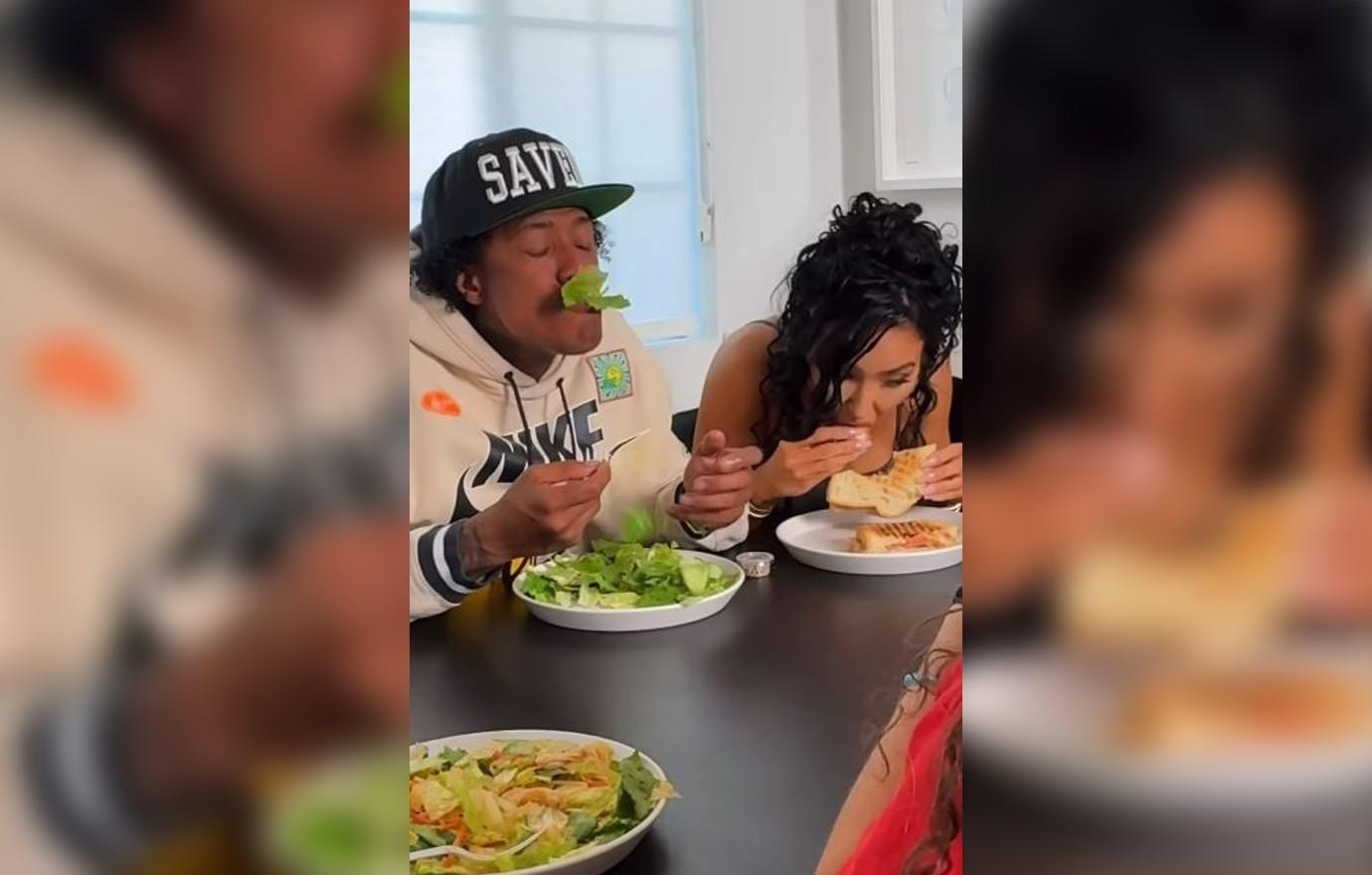 nick cannon bre tiesi fans hysterics dinner blunder skit