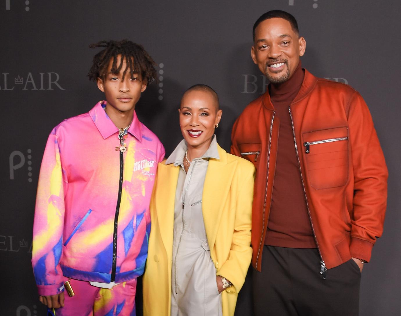 Jaden Smith cuts a sharp look in black as dad Will Smith supports him at  Salute to Greatness Gala