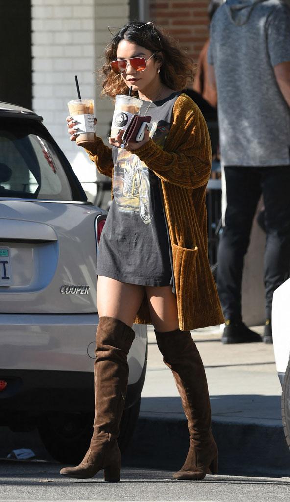 EXCLUSIVE Vanessa Hudgens gets coffee drinks