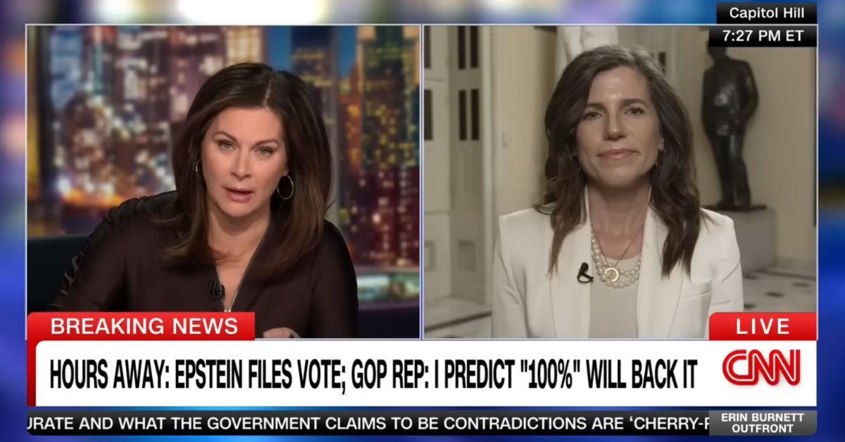 image of 'We’ve had every victim of Jeffrey Epstein that was willing to speak,' Erin Burnett told Nancy Mace.