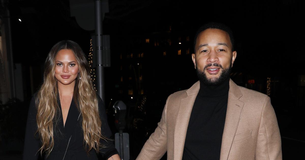 Braless Chrissy Teigen near nip-slip as she joins Candice