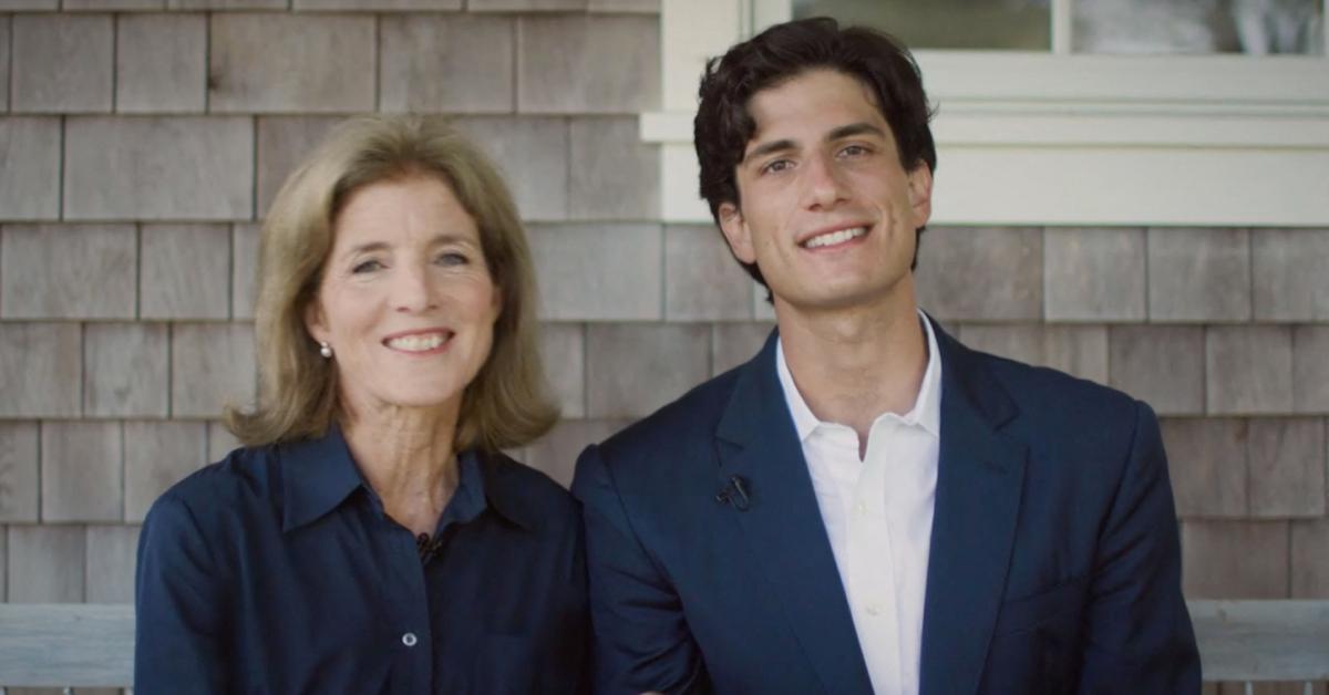 Image of Jack Schlossberg is related to Patrick Schwarzenegger through his mom, Caroline Kennedy.