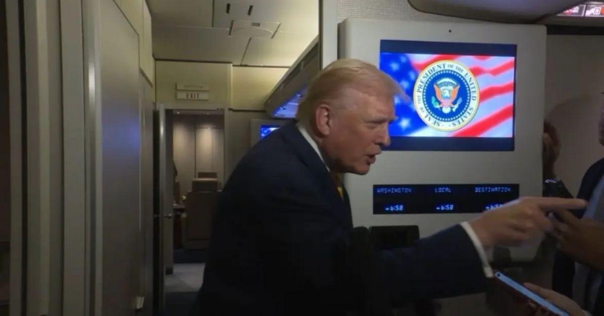 image of Donald Trump blamed the Biden administration in his rant. 