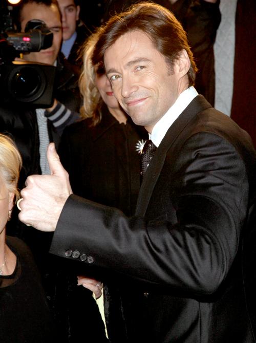 PHOTOS Hugh Jackman Gives Charity the Thumbs Up