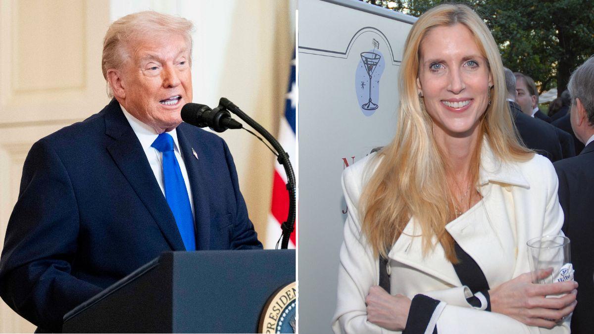 split image of Donald Trump and Ann Coulter