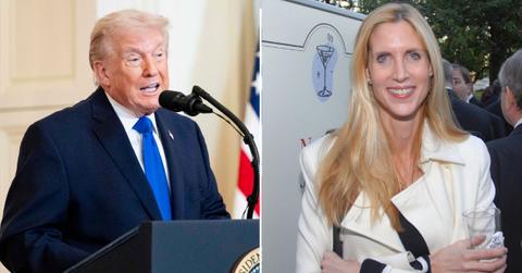 split image of Donald Trump and Ann Coulter