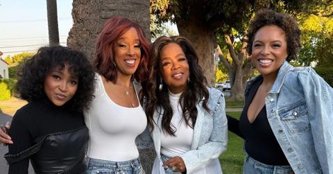 Photo of Gayle King and Oprah Winfrey with two friends