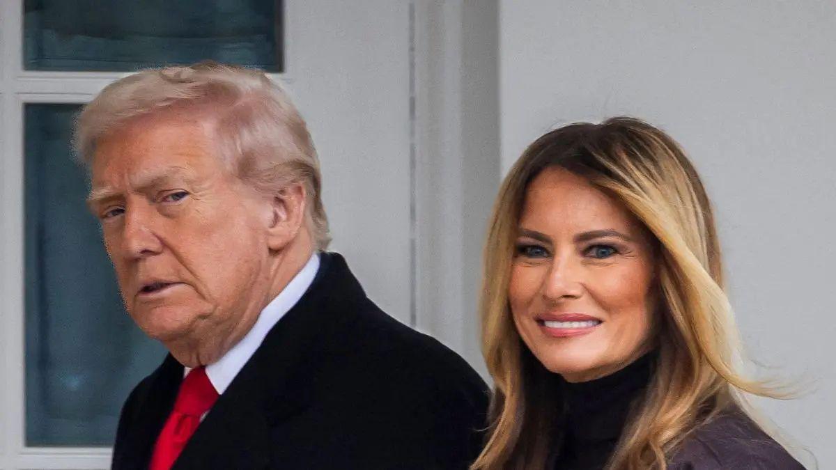 Photo of Donald and Melania Trump wed in 2005.