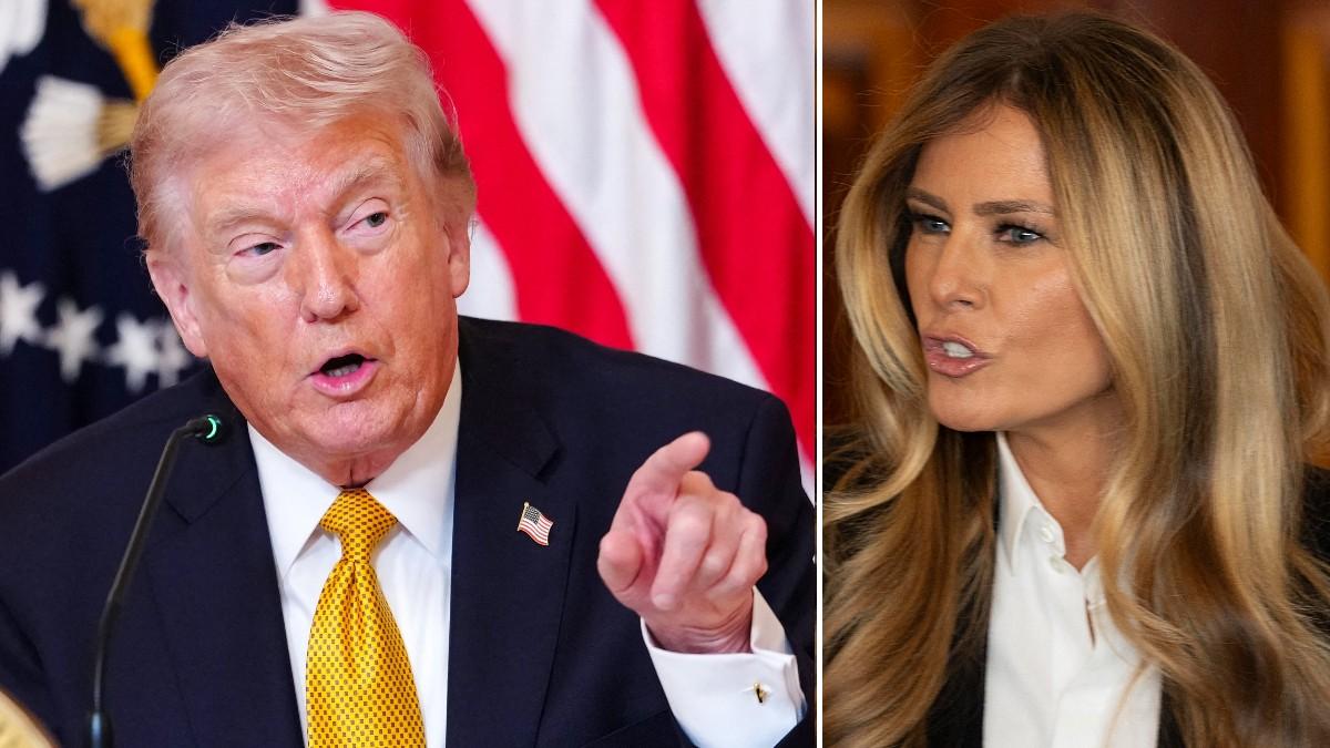 split of Donald and Melania Trump. 