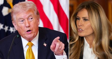 split of Donald and Melania Trump.