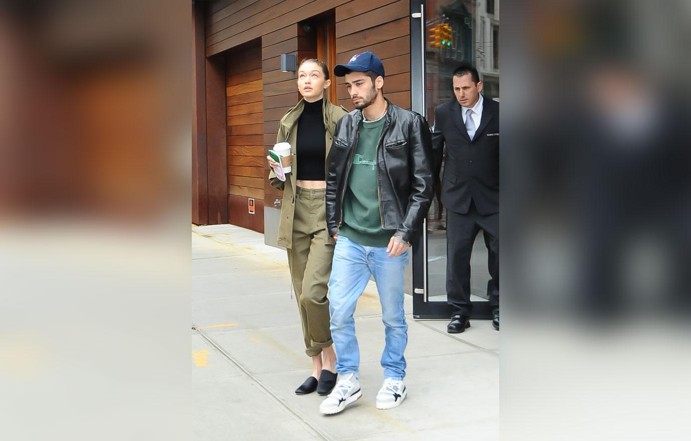 Gigi Hadid and singer Zayn Malik spotted in Soho