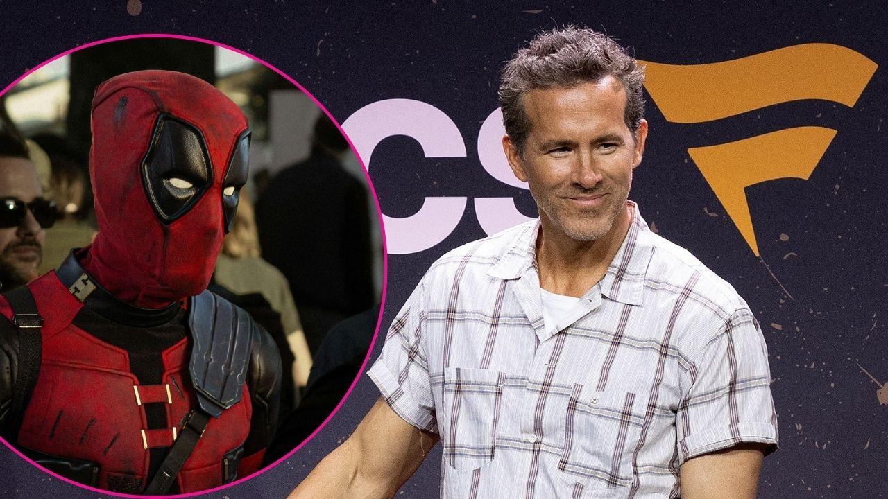 Composite photo of Deadpool and Ryan Reynolds.