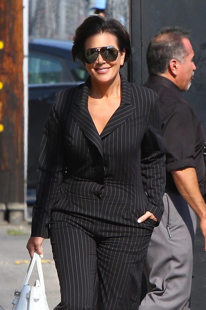 Kris Jenner arrives at Jimmy Kimmel to support daughter Kendall