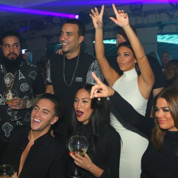 Kim Kardashian parties inside VIP room nightclub in Abu Dhabi with French Montana