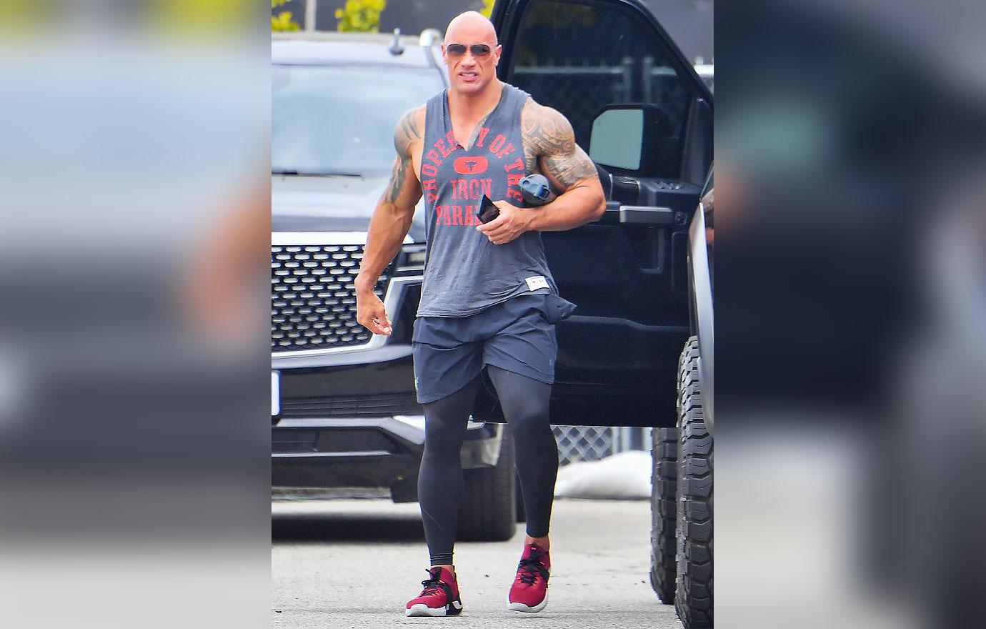 dwayne the rock johnson muscles biceps