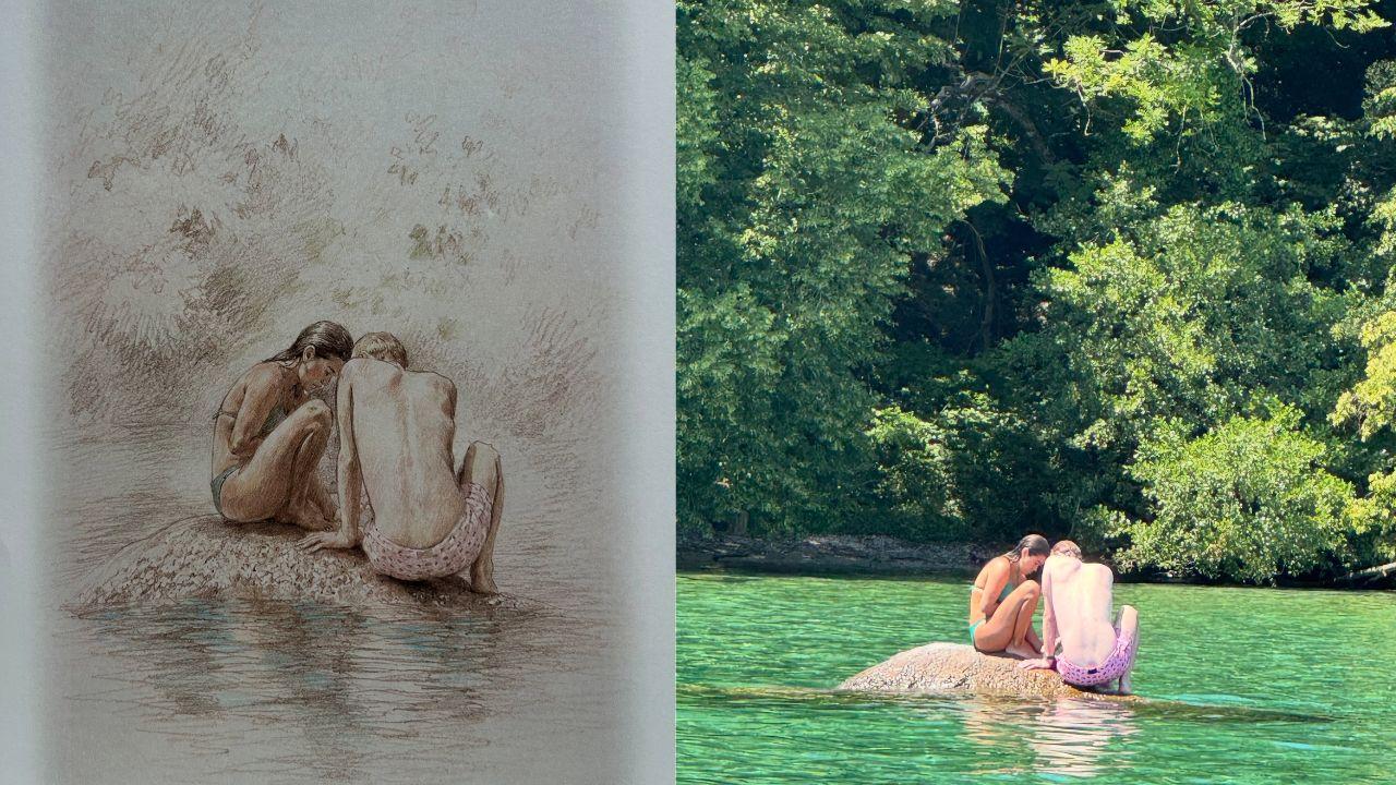 Images that Consuelos shared on Kidston's birthday showing the couple on a getaway.  