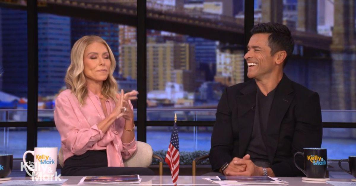 Photo of Kelly Ripa's Spanx had to be 'wrestled' off by her husband.