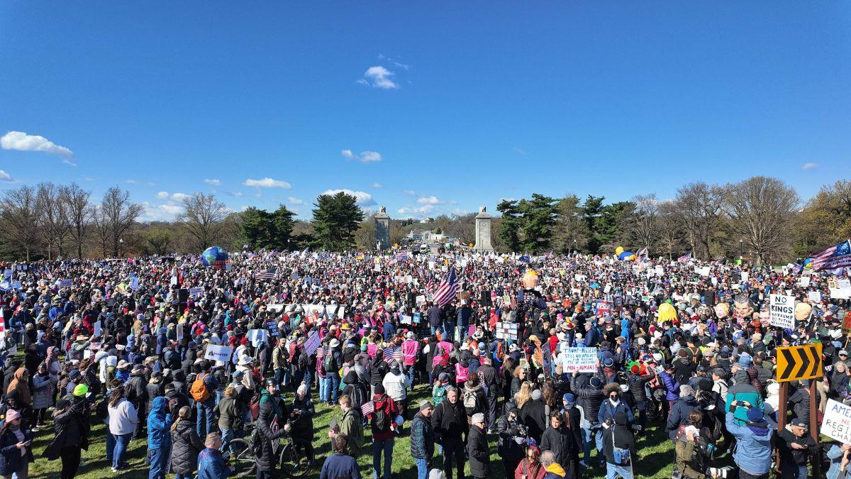 Image of He also shared protest images online after the demonstration.