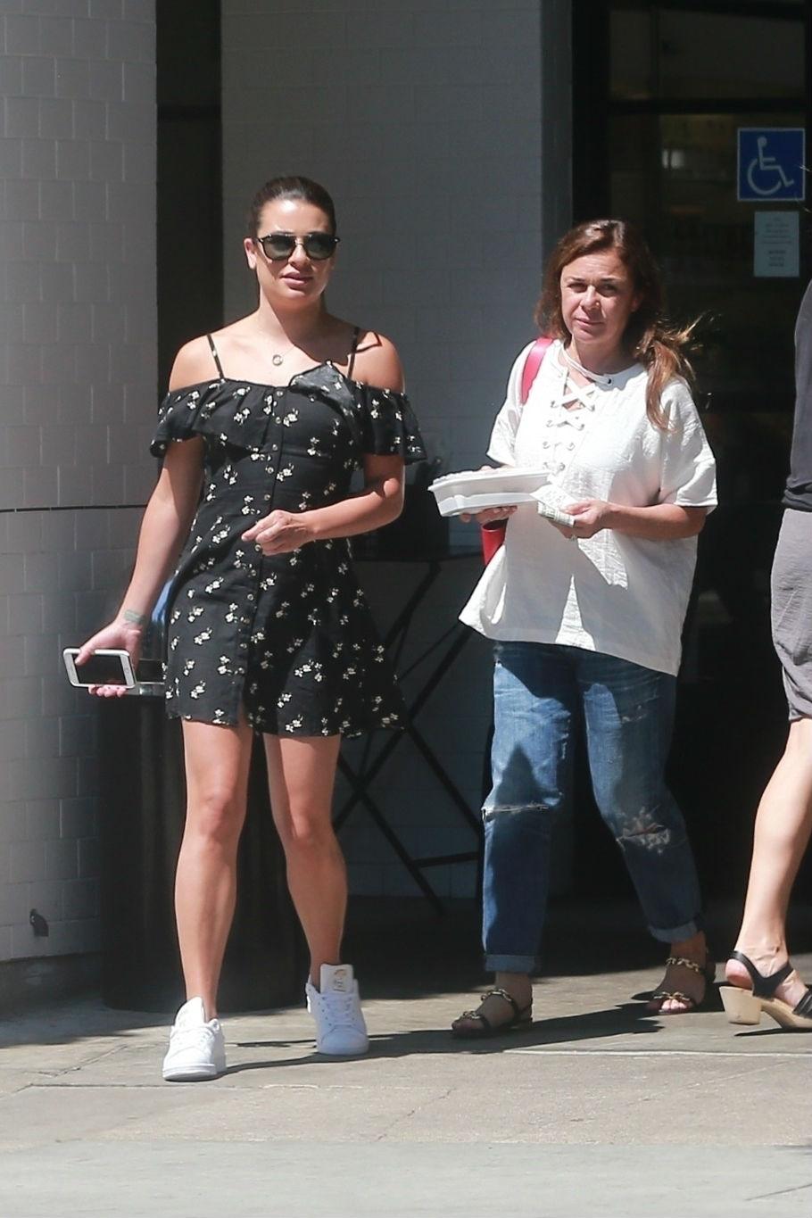 Lea Michele Lunch Floral Romper Photos6