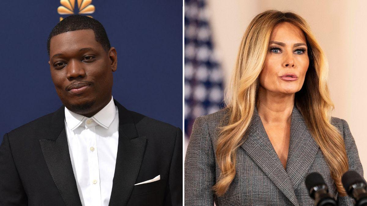 Photo of Michael Che and Melania Trump.