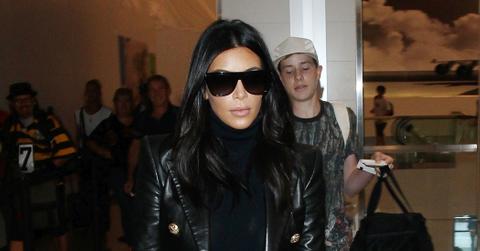 Kim Kardashian and Kanye West spotted arriving at the Los Angeles International Airport ***NO DAILY MAIL SALES***