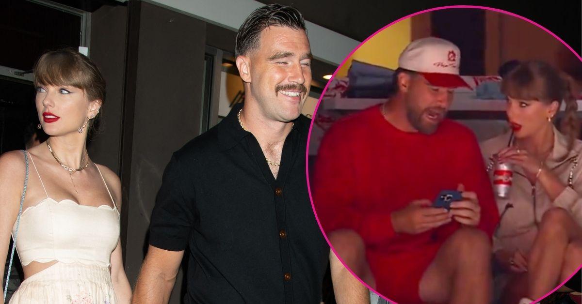 taylor swift travis kelce hockey game pda