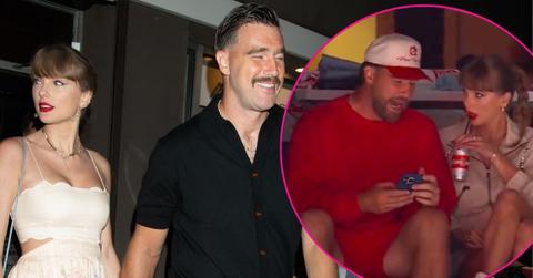 taylor swift travis kelce hockey game pda