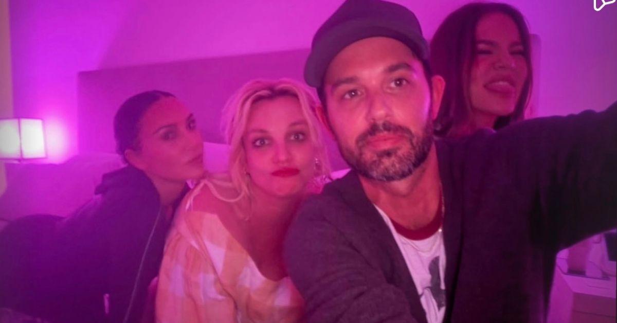 image of Britney Spears and her manager Cade Hudson took selfies with the Kardashians.