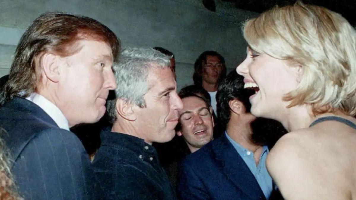 image of Donald Trump was pictured with Jeffrey Epstein in old photos released in December 2025.