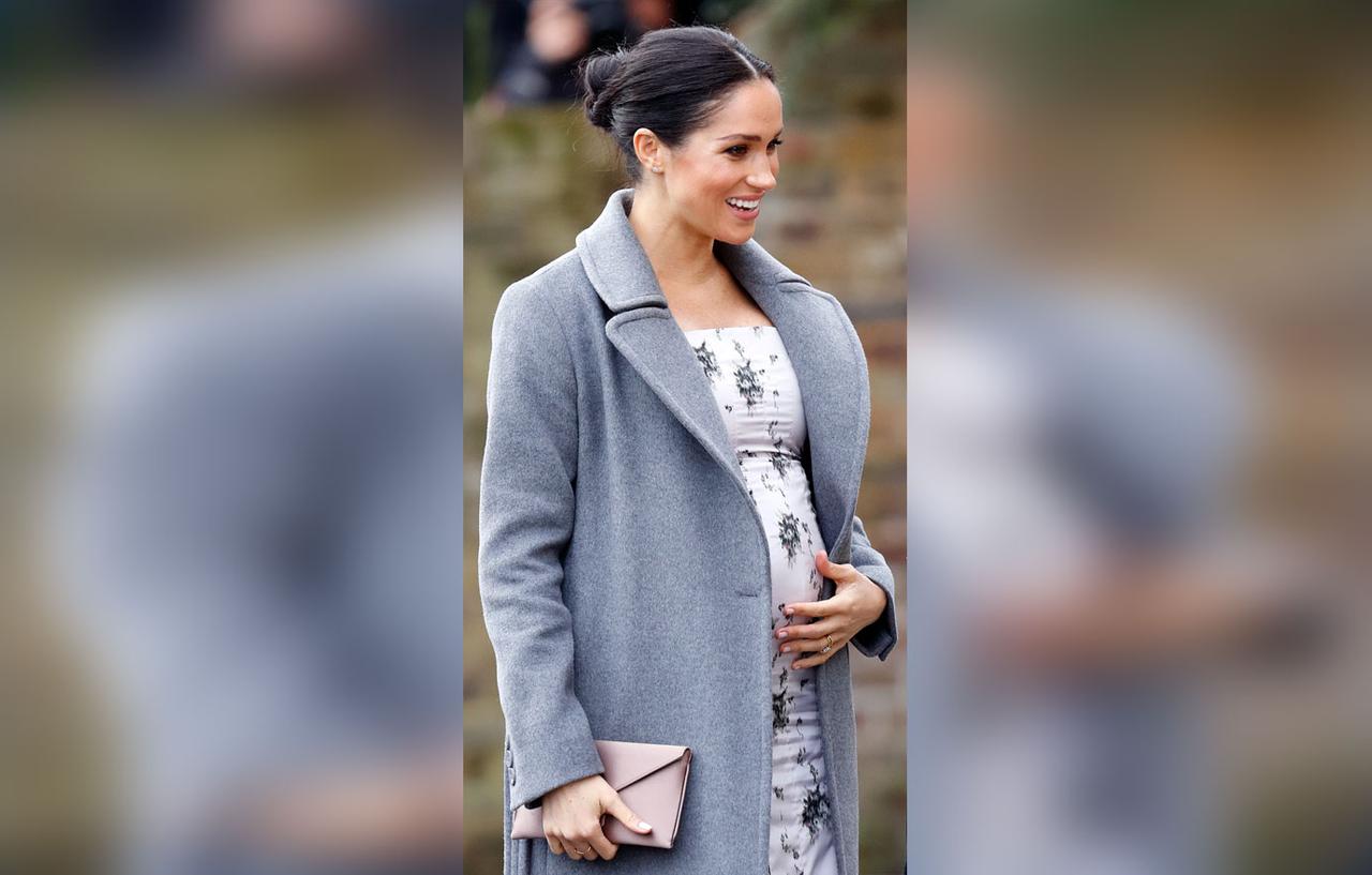 Meghan Markle Flashes Her Baby Bump While Visiting A Nursing Home