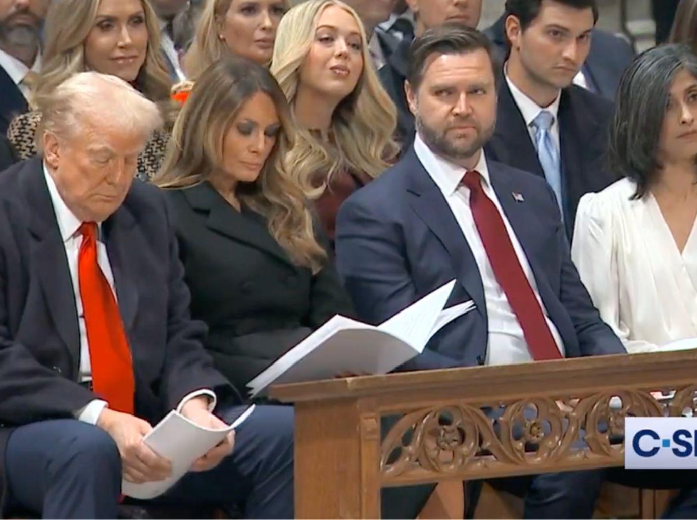 Photo of Donald Trump, Melania Trump, J.D. Vance and Usha Vance