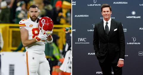 travis kelce tears laughing tom brady roast hard feelings dig chiefs