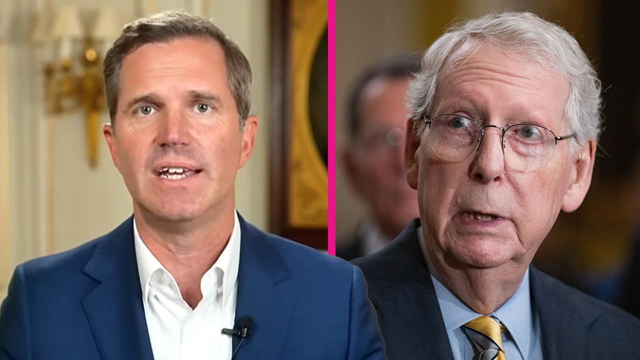 Composite of Kentucky Gov. Andy Beshear and Mitch McConnell.
