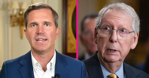 Composite of Kentucky Gov. Andy Beshear and Mitch McConnell.