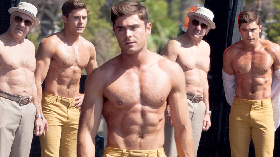 Zac Efron Is Shirtless Again See His Insane Abs On The Set Of Dirty Grandpa