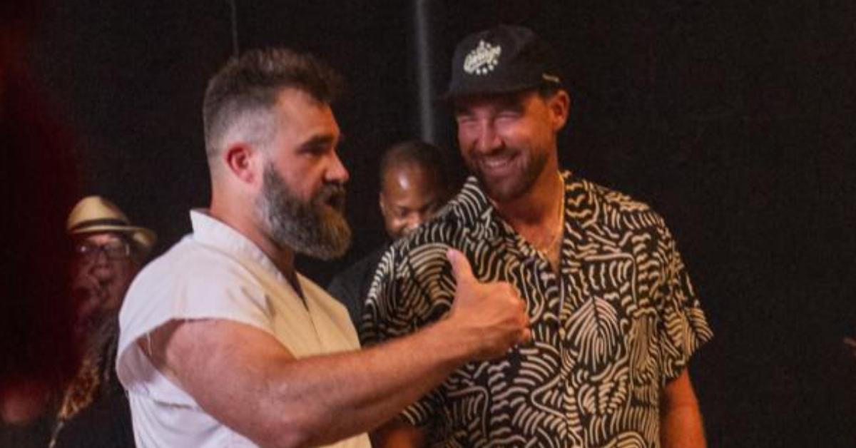 Image of Jason Kelce has grown close to his brother Travis Kelce's fiancée, Taylor Swift, in recent years.