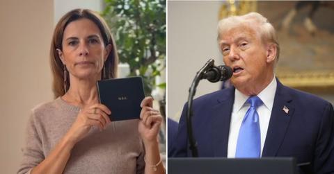 Photo of Livia Giuggioli Firth and Donald Trump