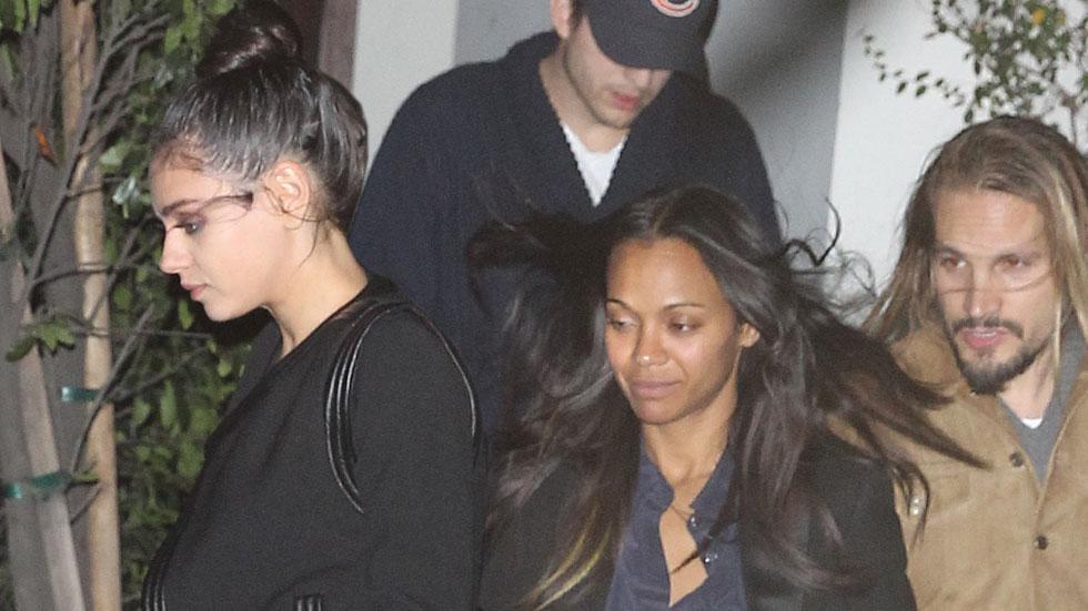 Ashton kutcher mila kunis double date zoe saldana