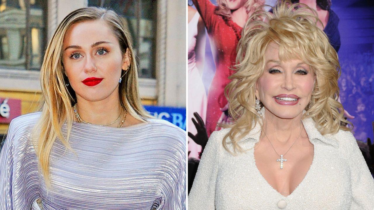 Photo of Miley Cyrus and Dolly Parton