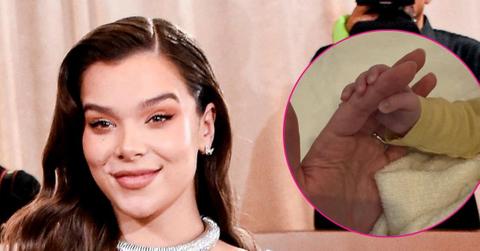 split photo of Hailee Steinfeld & her daughter
