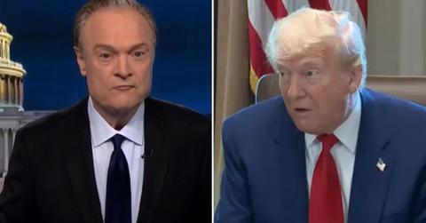 photo of Lawrence O'Donnell and Donald Trump