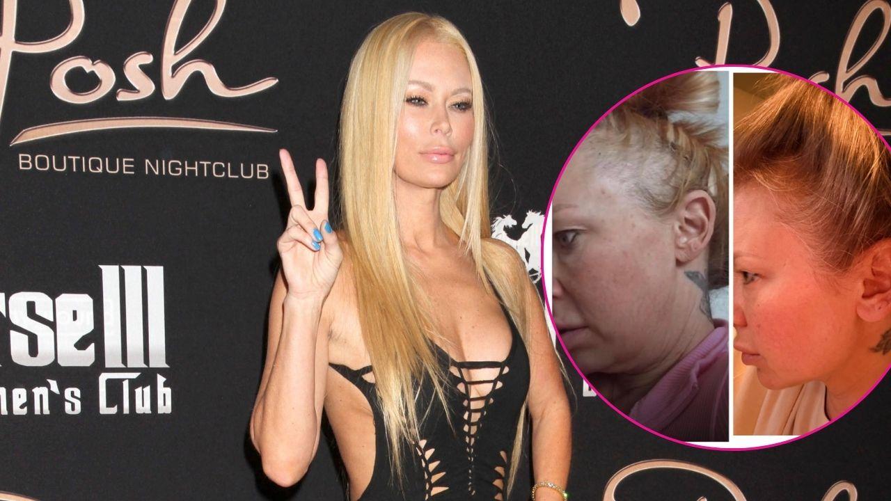 Split photo of Jenna Jameson