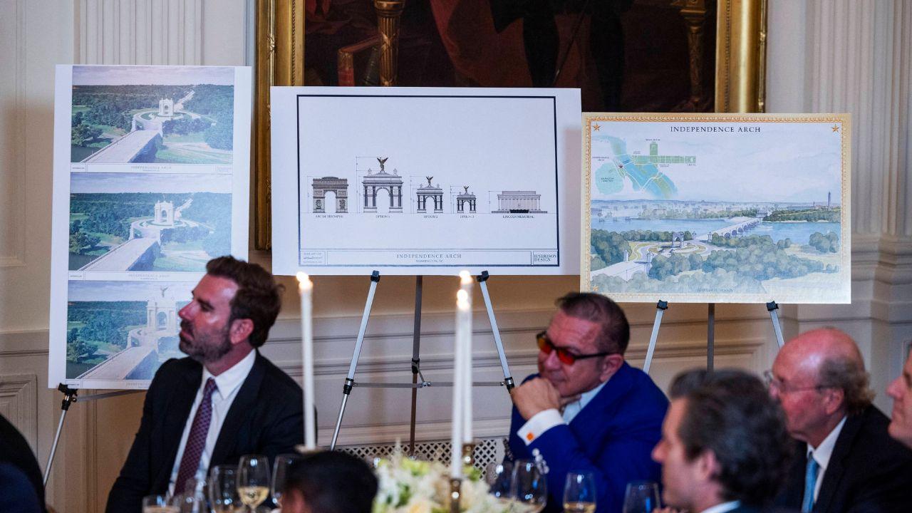 Image of The president reportedly spent time showing guests his proposed White House projects.
