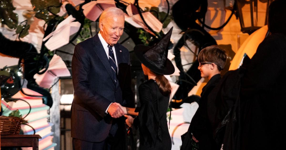 Photo of President Joe Biden at White House Halloween event.